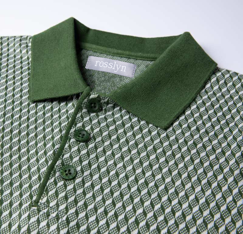 POLO SWEATER, JACQUARD SWEATER