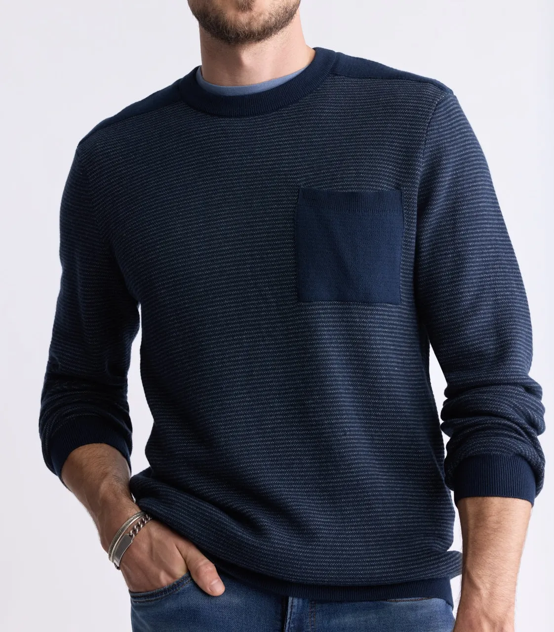 Men's Stripe Knit Top