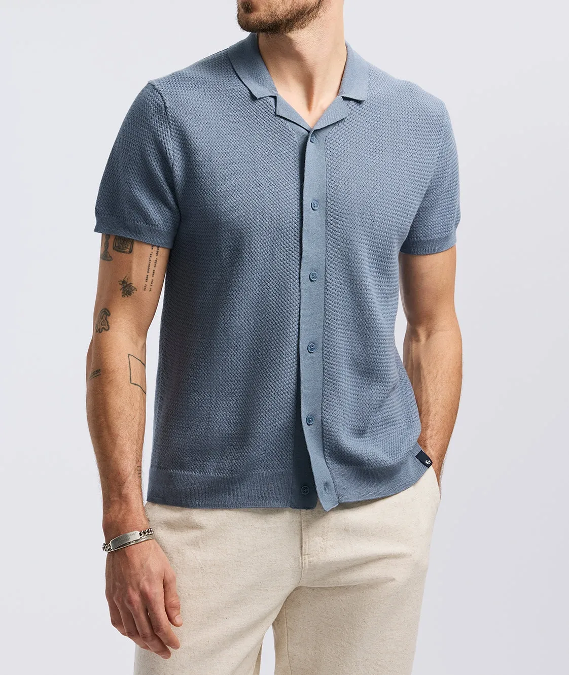 Men's Button-Up Polo Sweater