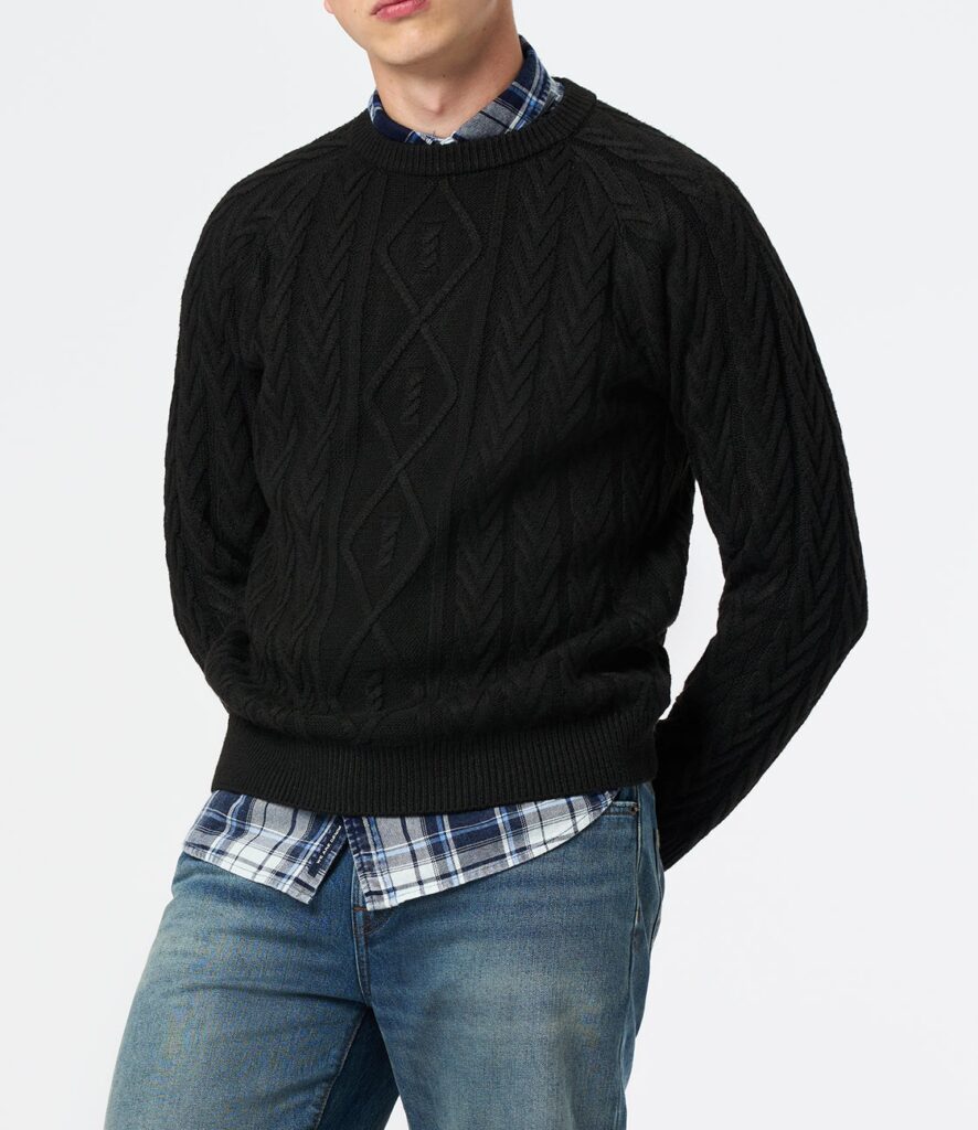Men's Relaxed Cable Knit Sweater