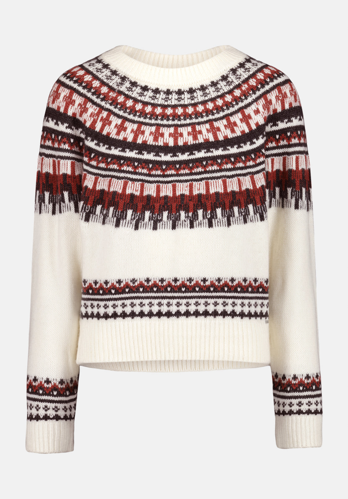 Women's Jacquard Knit Crewneck Sweater